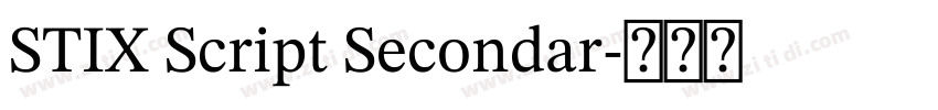 STIX Script Secondar字体转换